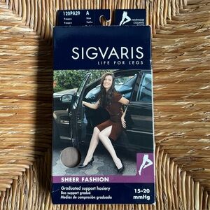 NEW Sigvaris Taupe Brown Compression Support Pantyhose 15-20mmHg size A 120PA29